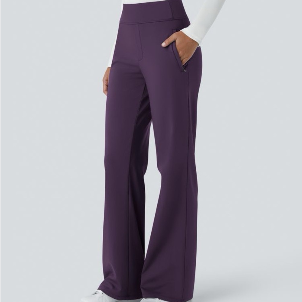 HALARA Women's Wide Leg Purple Pants